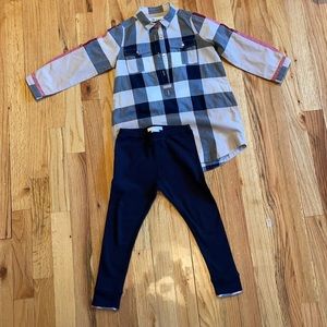 Authentic Kids Burberry Set top and leggings